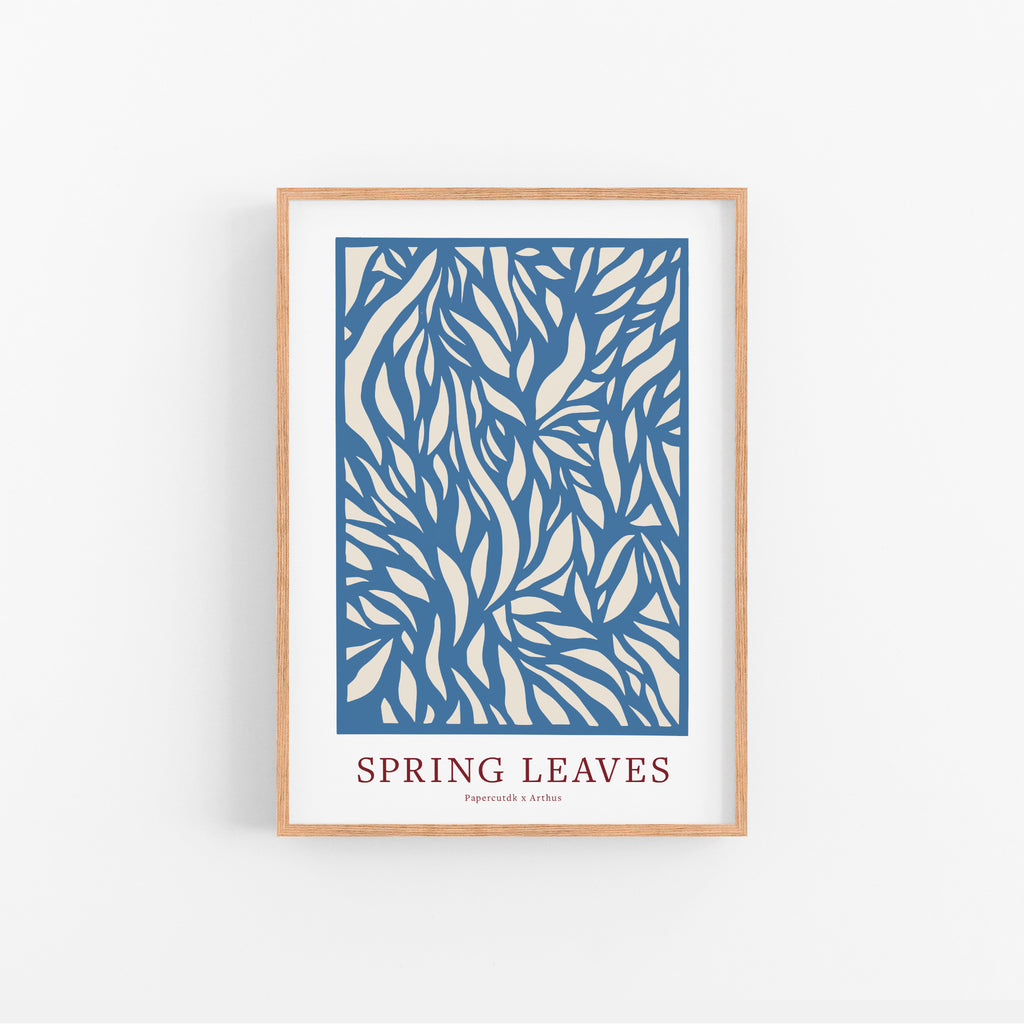 Arthus Spring Leaves Papercutdk dusty blue