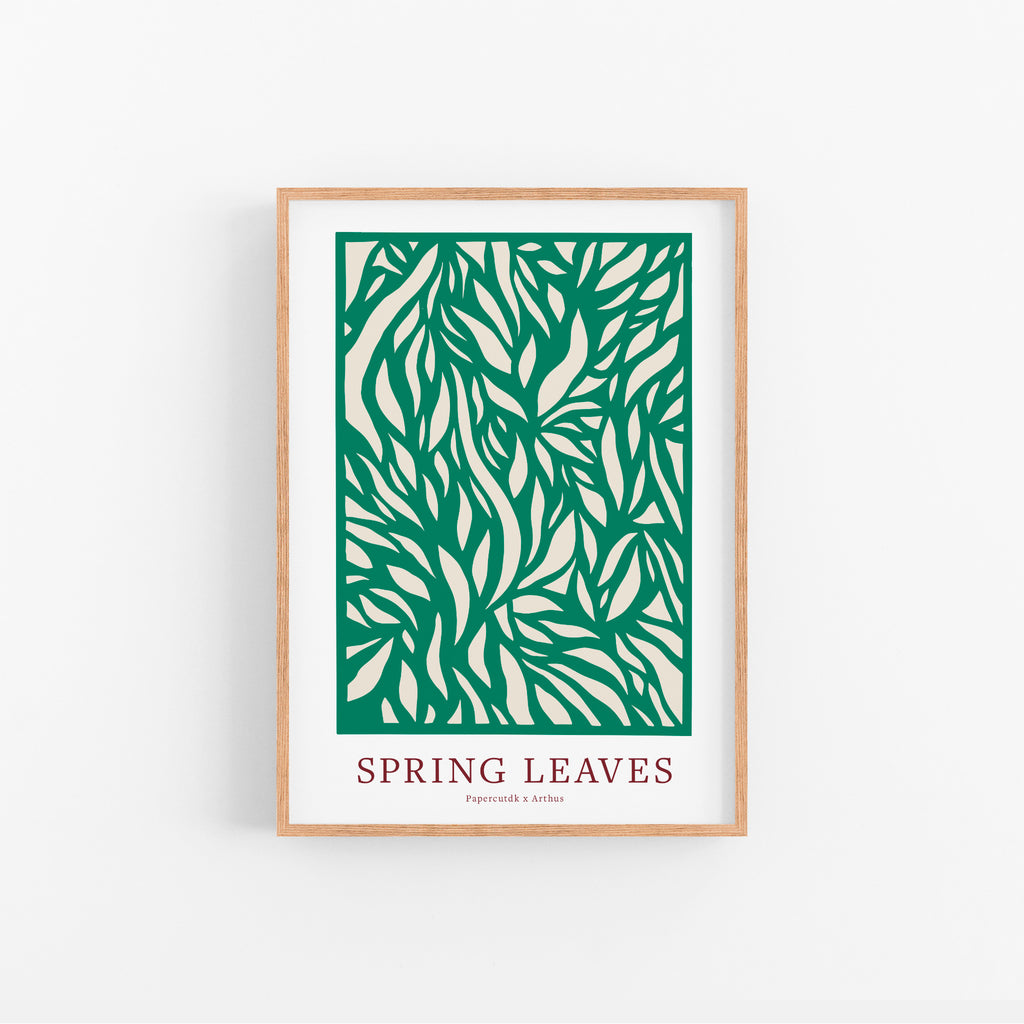 Arthus Spring Leaves Papercutdk forest green