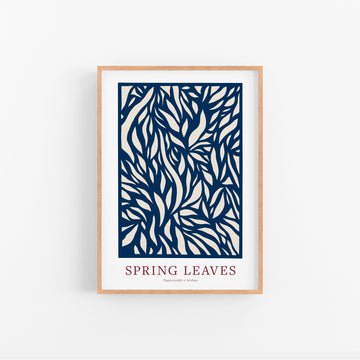 Arthus Spring Leaves Papercutdk indigo