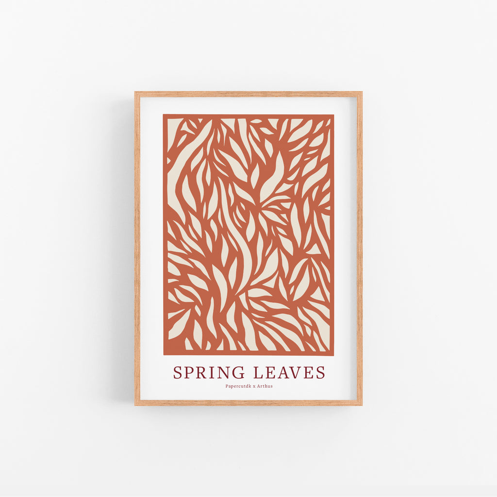 Arthus Spring Leaves Papercutdk Terracotta